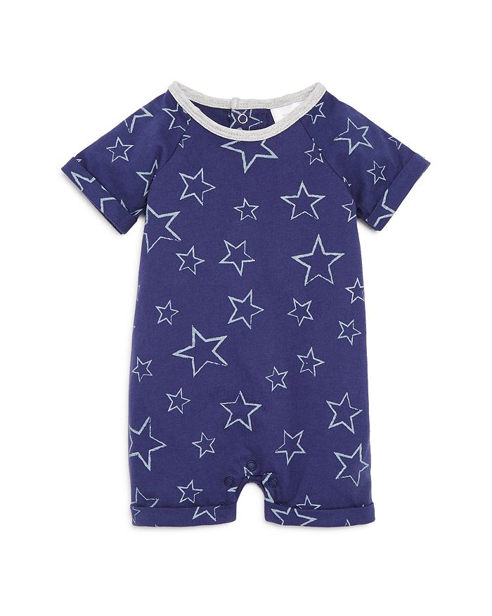 Bloomie's Boys' Star Print Short Coverall, Baby - 100% Exclusive In Navy