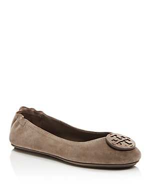 Tory Burch Women's Minnie Travel Ballet Flats In Gray Heron