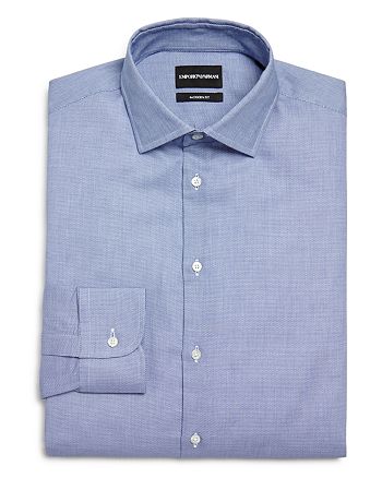 Armani Micro-Dot Classic Fit Dress Shirt | Bloomingdale's