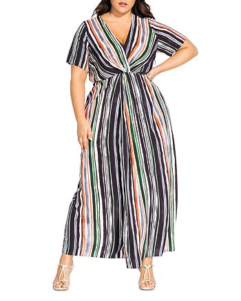 City Chic Plus Jungle Stripe Maxi Dress | Bloomingdale's