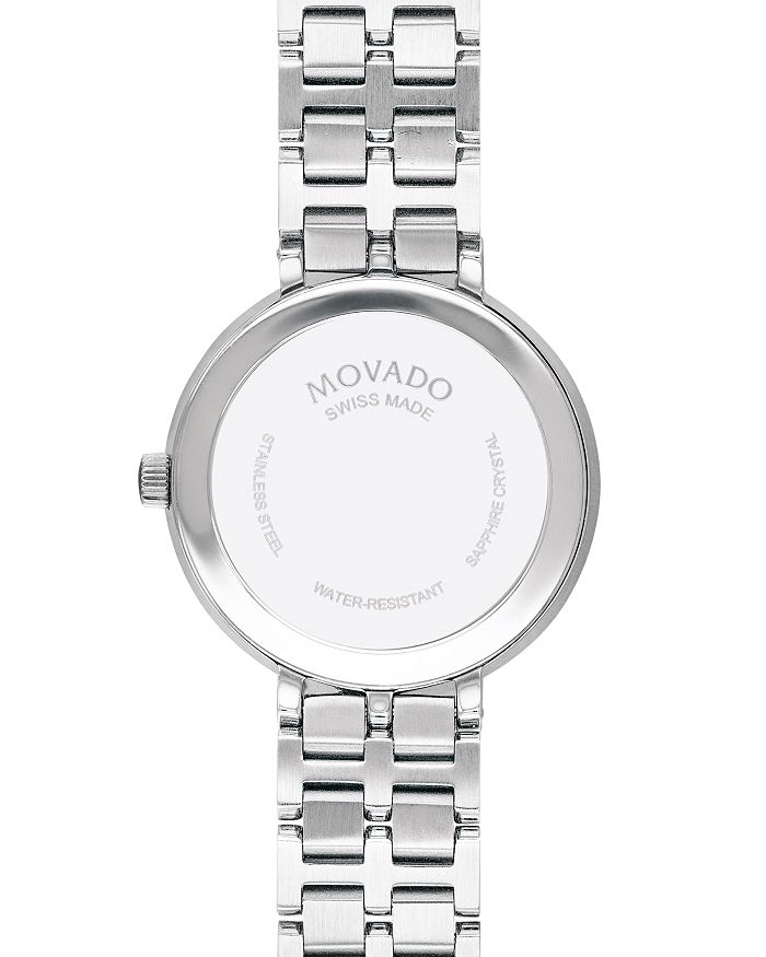 Shop Movado Kora Diamond Watch, 28mm In Pink Mother Of Pearl/silver