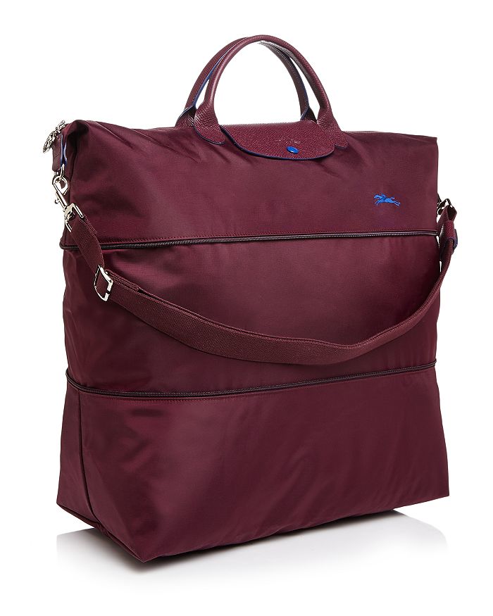 Longchamp Le Pliage Club Expandable Large Nylon Travel Bag In Plum ...