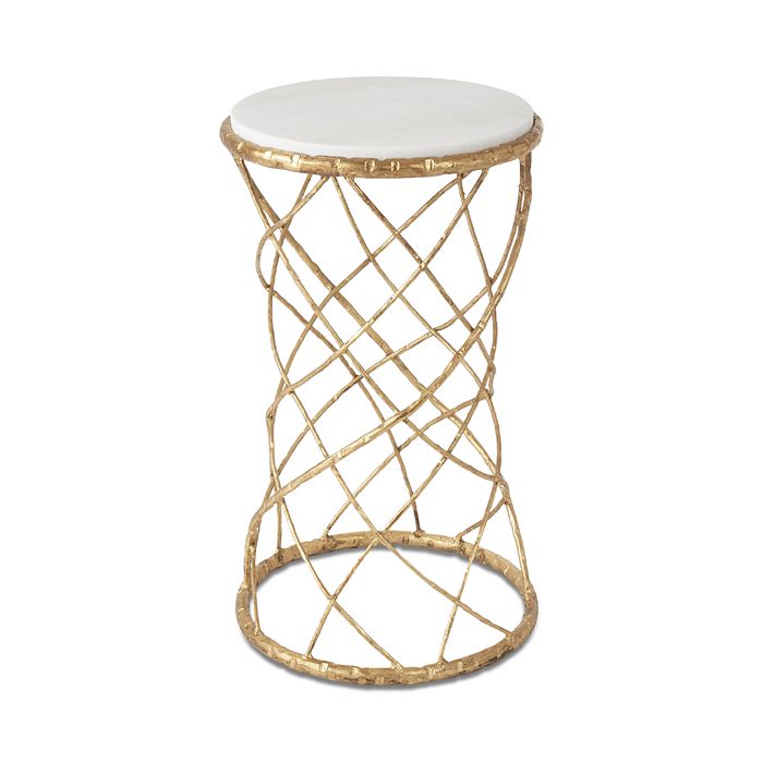 Global Views Tango Accent Table In Gold Leaf