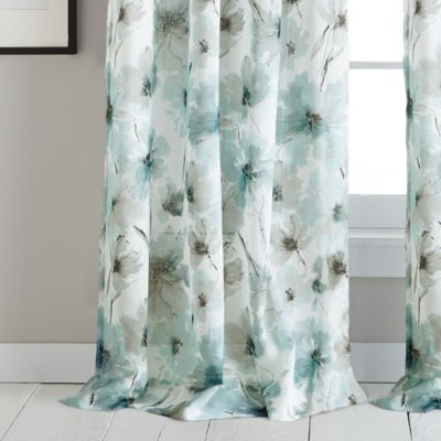 Modern Bloom Semi-Sheer Grommet Curtain Panel, 50" x 84"