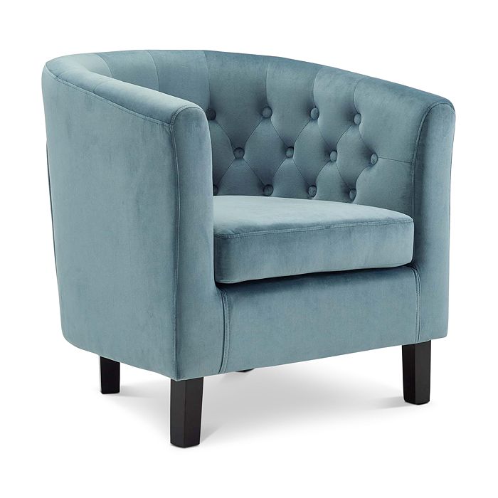 Shop Modway Prospect Velvet Armchair In Sea