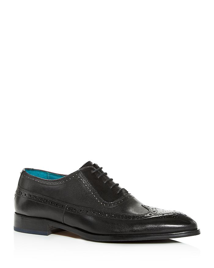 Ted Baker Men's Asonce Leather Brogue Wingtip Oxfords In Black