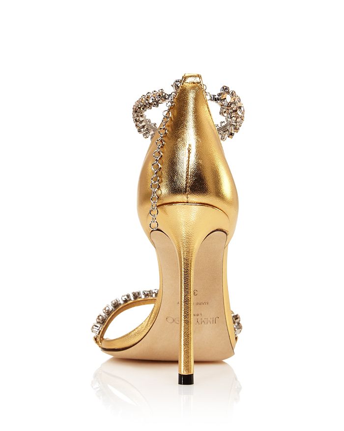 JIMMY CHOO WOMEN'S SHILOH 100 CRYSTAL EMBELLISHED HIGH-HEEL SANDALS