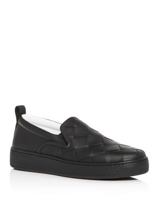 mens leather slip on sneakers