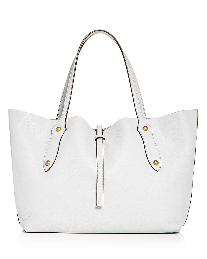 Annabel Ingall Isabella Small Leather Tote In Mist/gold