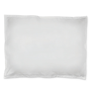 Matouk Luca Satin Stitch Standard Sham In Silver