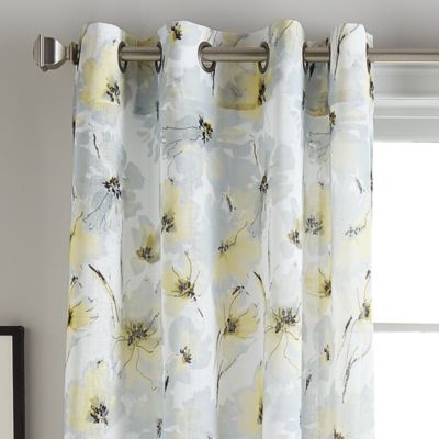 Modern Bloom Semi-Sheer Grommet Curtain Panel, 50&amp;quot; x 84&amp;quot;