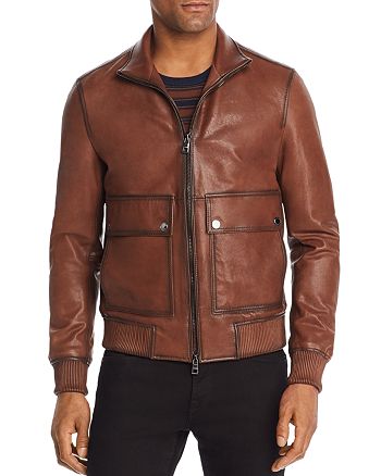 Michael Kors Burnished Leather Jacket | Bloomingdale's