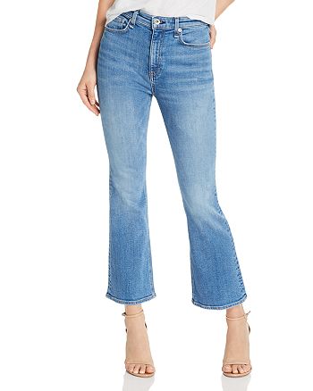 rag & bone Nina High-Rise Ankle Flare Jeans in Gravel | Bloomingdale's