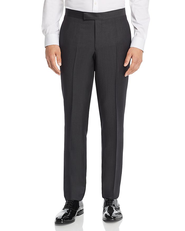 Ted Baker Slim Fit Tuxedo Pants In Charcoal