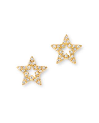 Bloomingdale's Fine Collection Diamond Star Stud Earrings in 14K Yellow Gold, 0.10 ct. t. w. - Exclusive