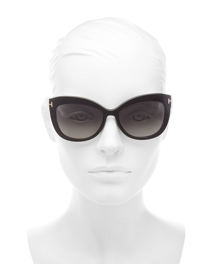Tom Ford Women's Alistair Polarized Square Sunglasses, 56mm In Shiny ...