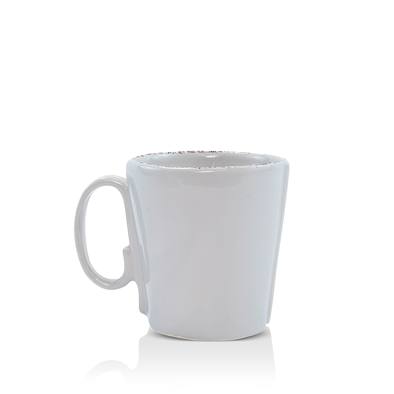 Vietri Lastra Ceramic Mug In Light Gray