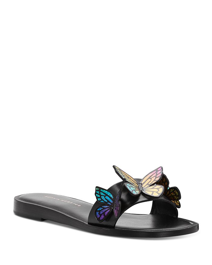 SOPHIA WEBSTER WOMEN'S RIVA BUTTERFLY SLIDE SANDALS,SPF19061