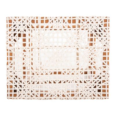 Kaleo Woven Leather Barstool