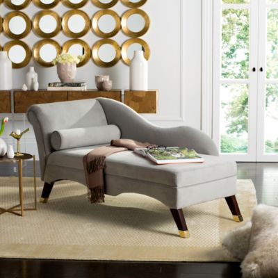 Safavieh - Caiden Velvet Chaise with Pillow