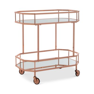 Silva 2-Tier Octagon Bar Cart