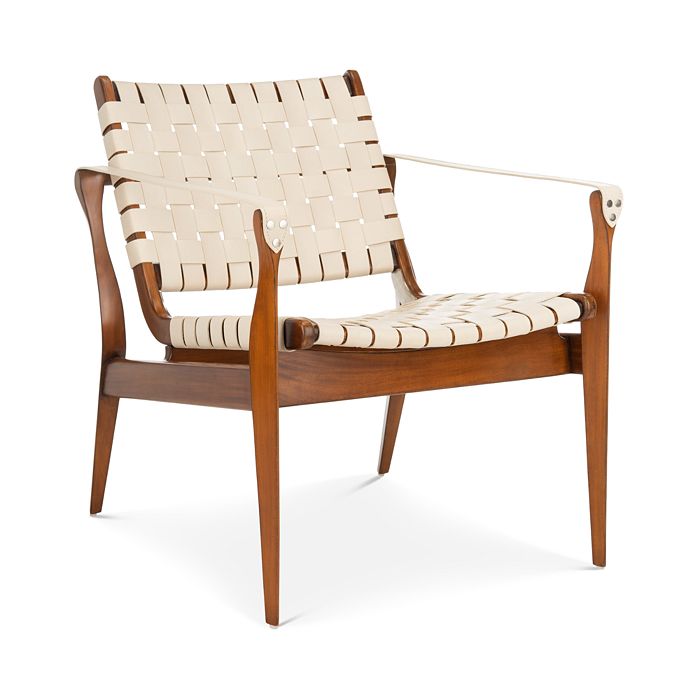 Safavieh couture dilan shop leather safari chair