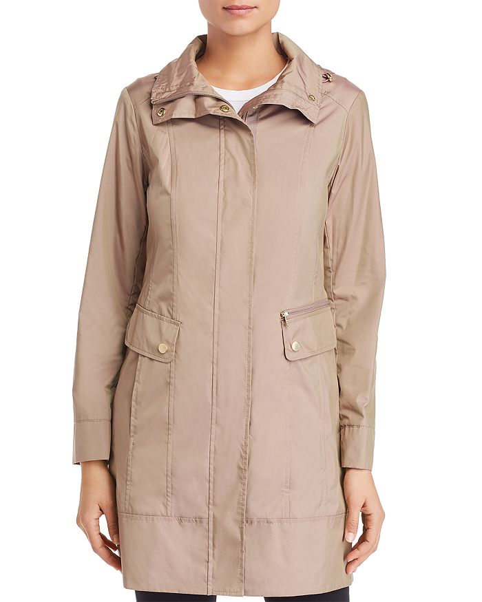 Cole Haan Travel Packable Rain Jacket In Champagne