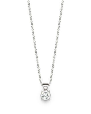 diamond solitaire necklaces white gold