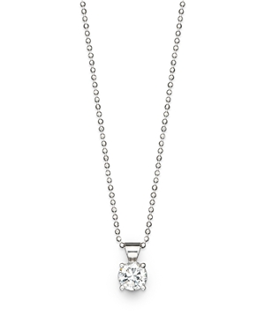 Bloomingdale's Diamond Solitaire Pendant In 18k White Gold, 0.30 Ct. T.w. - 100% Exclusive