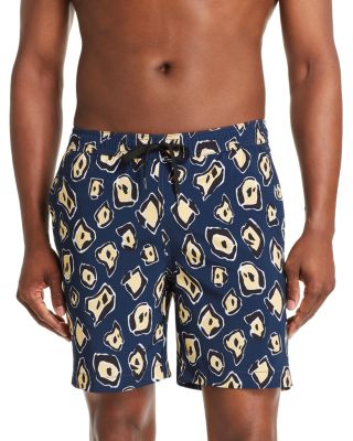 leopard print swimming trunks