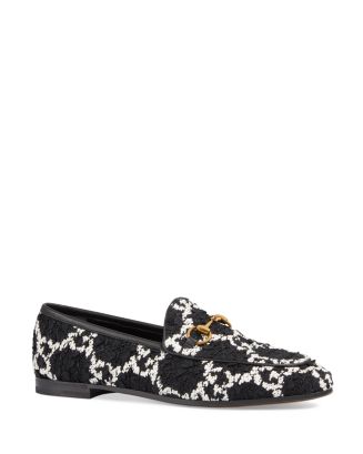 Gucci Women's Brixton Apron-Toe Tweed Loafers | Bloomingdale's
