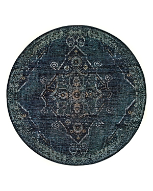 Oriental Weavers Andorra 7135 Round Rug, 7'10 X 7'10 In Blue/blue