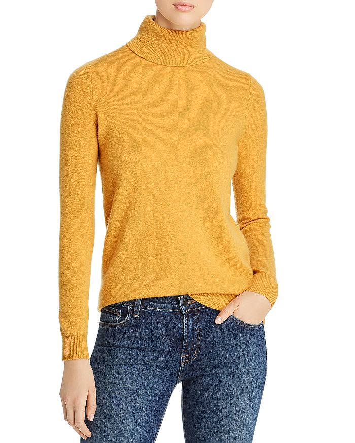 C By Bloomingdale's Cashmere Turtleneck Sweater - 100% Exclusive In Mustard