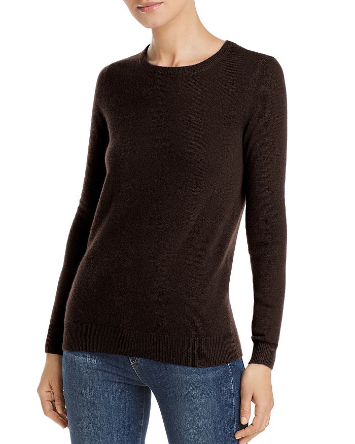 C By Bloomingdale's Crewneck Cashmere Sweater - 100% Exclusive In Espresso