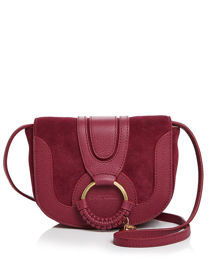 SEE BY CHLOÉ SEE BY CHLOE HANA MINI SUEDE & LEATHER CROSSBODY,S18AS901417