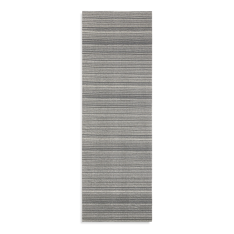 Chilewich Skinny Stripe Shag Runner, 24 X 72 In Gray