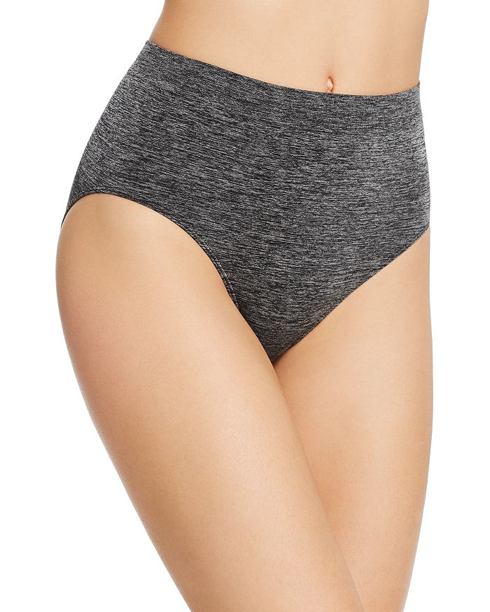 Shop Wacoal B.smooth Seamless Briefs In Charcoal Heather