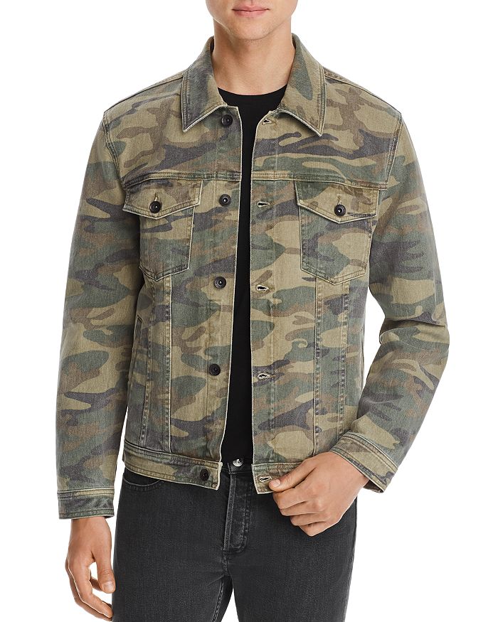 7 FOR ALL MANKIND CAMOUFLAGE PRINT TRUCKER JACKET,AT4094304