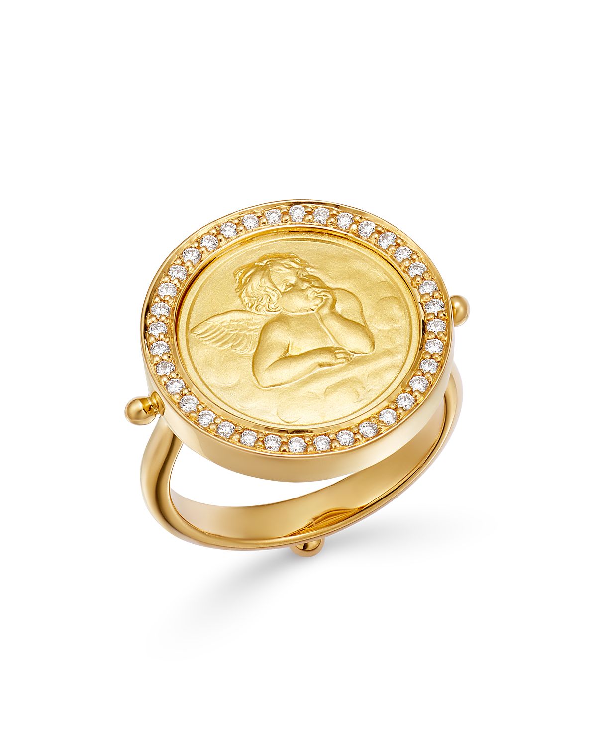 Temple St. Clair 18K Yellow Gold Angel Diamond Ring