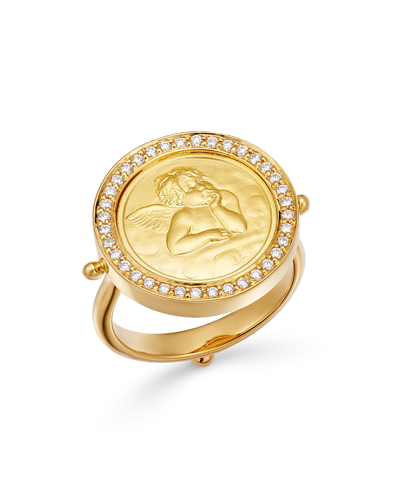 Temple St. Clair 18K Yellow Gold Angel Diamond Ring