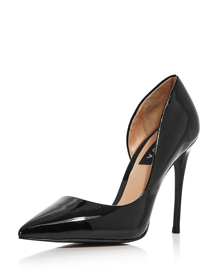 Aqua Women's Dion Half D'orsay High-heel Pumps - 100% Exclusive In Black Patent Leather