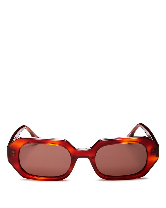 Le Specs Women's La Dolce Vita Square Sunglasses, 48mm In Honey/brown