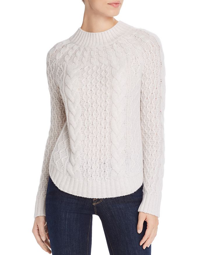 AQUA Cable-Knit Cashmere Sweater - 100% Exclusive | Bloomingdale's
