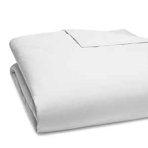 Matouk Luca Satin Stitch Duvet Cover, Full/queen In Silver