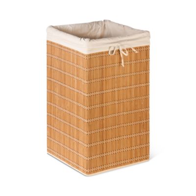 Honey Can Do - Square Bamboo Wicker Hamper