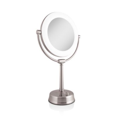 Fluorescent Surround Light™ Lighted Mirror with 1X/10X Magnification