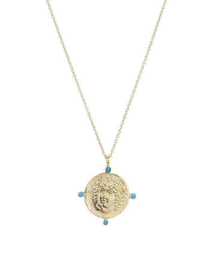Argento Vivo Medusa Pendant Necklace In 18k Gold-plated Sterling Silver, 22