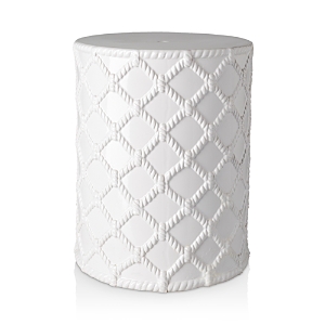 Surya Gaylor 17.5in Garden Stool In White