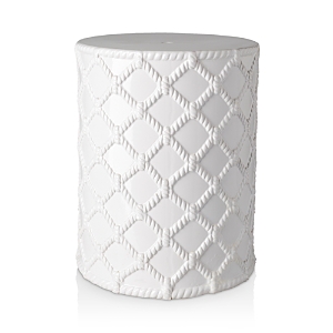 Shop Surya Gaylor Garden Stool In White