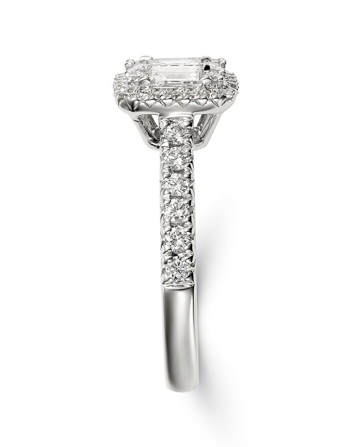 Shop Bloomingdale's Diamond Mosaic Halo Ring In 18k White Gold, 1.0 Ct. T.w. - 100% Exclusive